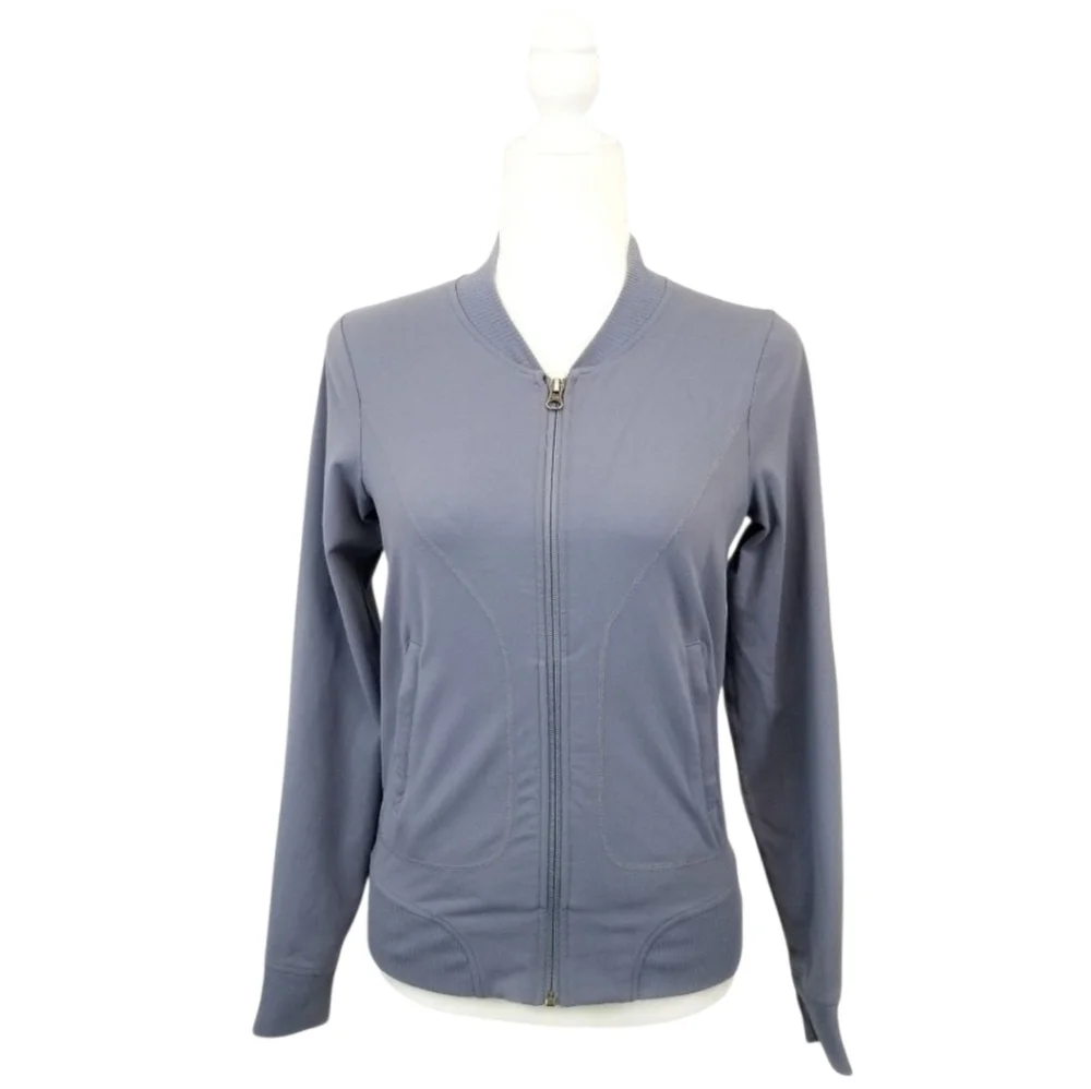 Athleta Bombastic grayish purple zipper lightweight jacket women's size XS